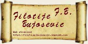 Filotije Bujošević vizit kartica